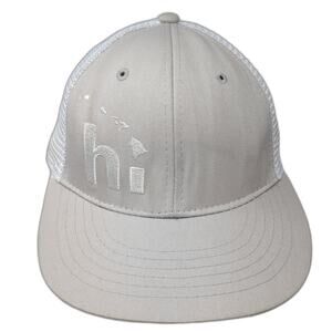 HI Snapback Mesh Back Trucker Hat Gray One Size Embroidered Magic